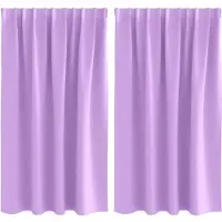 vidaXL Verdunkelungs-Vorhänge mit Ringen 2 pcs Lila 140 x 140 cm