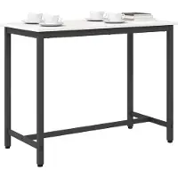 vidaXL Tisch Weiß 100 x 50 x 77 cm Ingenieure Holz und Stahl