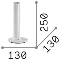 Ideal Lux Tischlampe Dorica, dimmbar, kupfer, für Wohn- / Esszimmer, Aluminium, Modern, Tischlampe