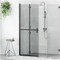 vidaXL Walk-In Duschwand Schwarz 80 x 6,5 x 190 cm