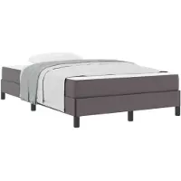 vidaXL Bettrahmen mit Matratze Grau 120 x 200 cm Stoff