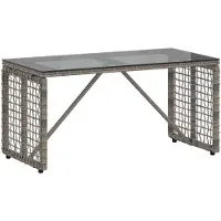 vidaXL Tisch für Outdoor Grau und Schwarz 80 x 40 x 40 cm