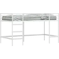 vidaXL Kinderloftbett Uni Weiß 100 x 200 cm Stahl