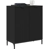 vidaXL Sideboard Schwarz 69,5 x 33 x 82 cm Holzwerkstoff
