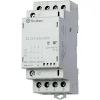 Finder Installationsschütz 22.34.0.230.4320, 25A, 4S, 230V AC/DC, 1 Stk.