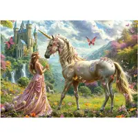 Adlibris Puzzle Feen Einhörner Schmetterlinge - 500 Teile Karton
