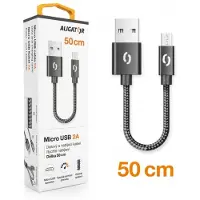 Aligator PREMIUM 2A kabel, Micro USB 50cm, erný