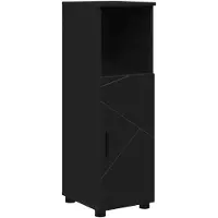 vidaXL Badezimmerschrank Schwarz 30 x 35 x 95 cm Holzwerkstoff, Metall