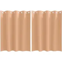 vidaXL Verdunkelungs-Vorhänge mit Ringen 2 pcs Hellbraun 140 x 140 cm