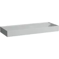 Laufen Kartell Waschtisch, unterbaufähig, Ablage links, ohne Hahnloch, ohne Überlauf, 1200x460mm, H8133337591121, Farbe: Grau matt