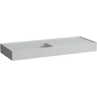 Laufen Kartell Waschtisch, unterbaufähig, Ablage rechts, ohne Hahnloch, ohne Überlauf, 1200x460mm, H8133327591121, Farbe: Grau matt