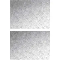vidaXL Treppe Tritt Rechtwinklig 2 pcs Silber 70 x 50 cm Aluminium