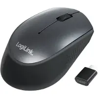 Logilink ID0160, Beidhändig, Optisch, RF Wireless, 1200 DPI, Schwarz