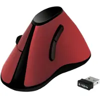 Logilink ID0159, rechts, Optisch, RF Wireless, 1200 DPI, Schwarz, Rot