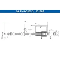 Ate Bremsschlauch 24.5141-0505.3