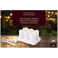 Lumineo LED Teelicht white/flame 6cm
