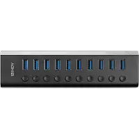 Lindy 43370, USB 3.2 Gen 1 (3.1 Gen 1) Type-B, USB 3.2 Gen 1 (3.1 Gen 1) Type-A, 5000 Mbit/s, Schwarz, Acrylnitril-Butadien-Styrol (ABS), Aluminium, 1 m