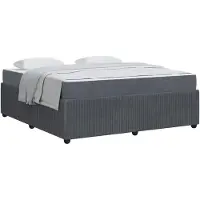 vidaXL Bettrahmen mit Matratze Dunkelgrau 180 x 200 cm Stoff