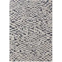 Benuta In- & Outdoor Teppich Kaleo Blau/Weiß 70x200 cm Teppich Wohnzimmer Outdoorteppich Läufer Modern Kurzflor Skandinavisch