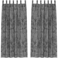 vidaXL Samtvorhänge mit Vorhängen 2 pcs Grau 245 x 140 cm Samt