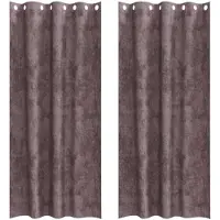 vidaXL Samtvorhänge mit Vorhängen 2 pcs Braun 245 x 140 cm Samt