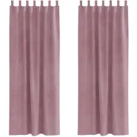 vidaXL Verdunkelungsvorhänge 2 pcs Dunkelrosa 140 x 260 cm Samt