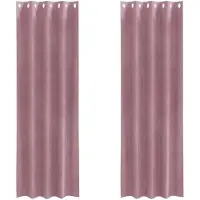 vidaXL Verdunkelungsvorhänge 2 stk. Dunkelrosa 140 x 260 cm Samt