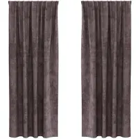 vidaXL Samtvorhänge mit Vorhängen 2 pcs Braun 245 x 140 cm Samt
