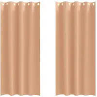 vidaXL Verdunkelungs-Vorhänge mit Ringen 2 pcs Hellbraun 245 x 140 cm