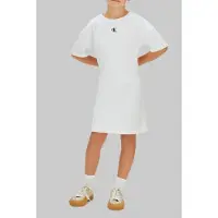 Calvin Klein Girls Ck Monogram Tee Dres White Größe: 14 | Kleider Outlet | Unisex | Weiß