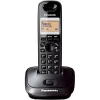 Panasonic KX-TG2511FX, DECT-Telefon, Freisprecheinrichtung, 50 Eintragungen, Anrufer-Identifikation, Schwarz