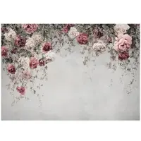WALLARENA Fototapete Blumen in Grau | Gr.: 300 x 210 cm