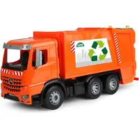Lena WORXX Mercedes Arocs Müllwagen - 6 mm Stahlachsen, Kippfunktion, große & kleine Mülltonne