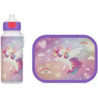 Mepal Lunchset Campus (Trinkflasche Pop-Up + Brotdose) - Unicorn Glow - Vesperdose