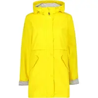CMP Woman Rain Jacket Fix Hood Yellow 36