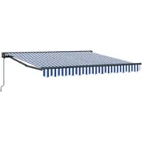 vidaXL Markisenrahmen Blau und Weiß 350 x 250 cm