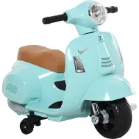 HOMCOM VESPA Elektromotorrad Kindermotorrad Elektrofahrzeuge 3 bis 6 Jahren Grün