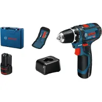 Bosch Akku-Bohrschrauber GSR 12V-15, 2 x Akku GBA 12V 2.0Ah in L-BOXX