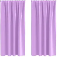 vidaXL Verdunkelungs-Vorhänge mit Ringen 2 pcs Lila 175 x 140 cm