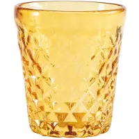 Zafferano Balloton Serie Trinkgläser aus bernsteinfarbenem, mundgeblasenem Glas - 6er-Pack, handgefertigt für den eleganten Tisch