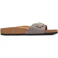 Birkenstock Damen Madrid Synthetik Leo Grey Taupe Narrow-Schuhgröße 39