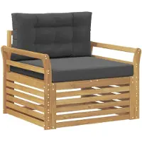 vidaXL Outdoor-Sofa Polyester Weiß