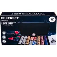 Quint Pokerset im schwarzen Koffer – 300 Chips ohne Nennwert (14 Gramm)