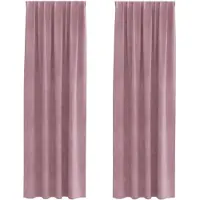 vidaXL Verdunkelungsvorhänge 2 pcs Dunkelrosa 140 x 245 cm Samt