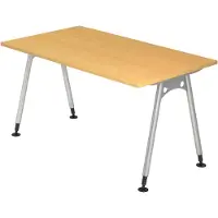 Bümö Schreibtisch Serie-A - Nachbildung: Buche, Größe: 140 x 80 cm