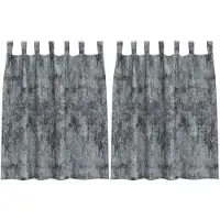 vidaXL Samtvorhänge mit Vorhängen 2 pcs Silber Grau 140 x 140 cm Samt