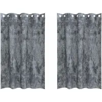 vidaXL Samtvorhänge mit Vorhängen 2 pcs Silber Grau 175 x 140 cm Samt