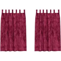 vidaXL Samtvorhänge mit Vorhängen 2 pcs Weinrot 175 x 140 cm Samt