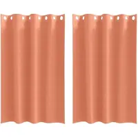 vidaXL Verdunkelungs-Vorhänge mit Ringen 2 stk. Terrakotta Polyester