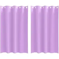 vidaXL Verdunkelungs-Vorhänge mit Ringen 2 pcs Lila 175 x 140 cm